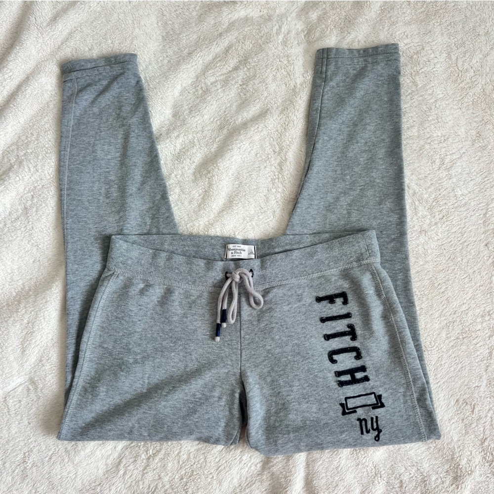Abercrombie & Fitch Light Gray Fleece Joggers